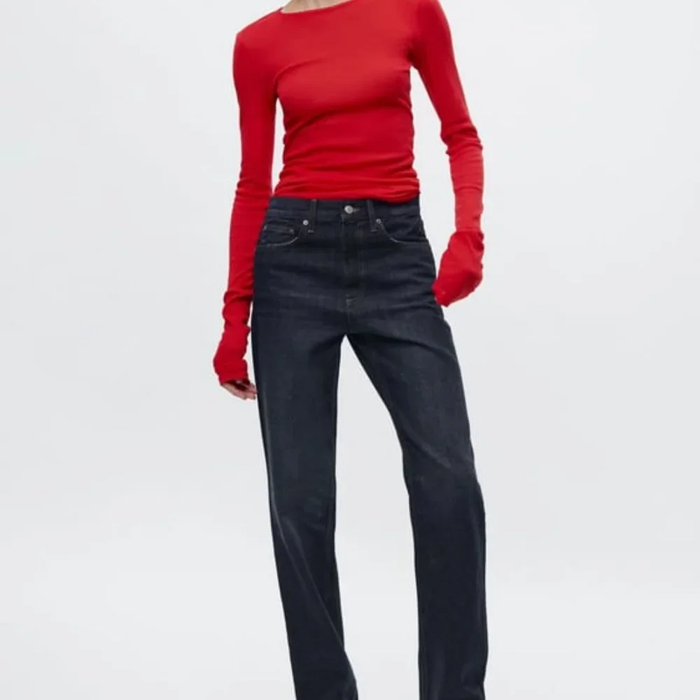 ZARA RELAXED MID WAIST JEANS - Picture 1 of 12